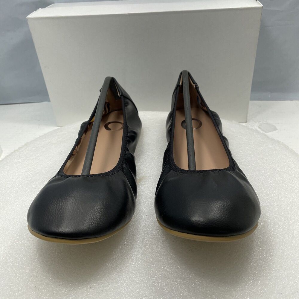 Journee Collection Lindy Flats, Black, Women Size 8 Item#369
